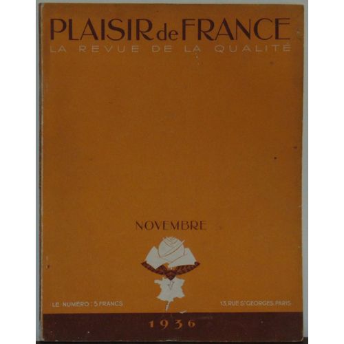 Plaisir De France Novembre 1936