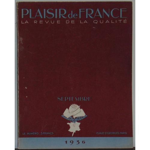 Plaisir De France Septembre 1936