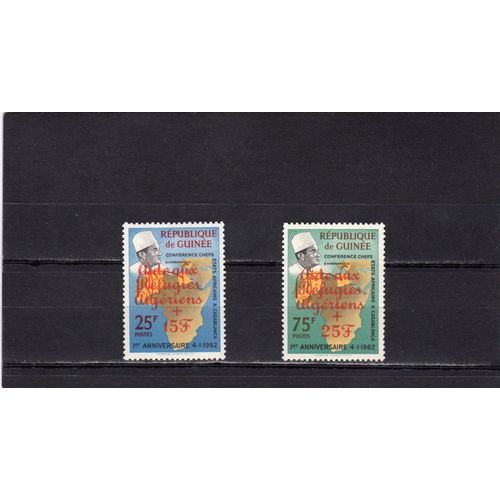 Timbres-Poste De La République De Guinée (Aide Aux Réfugiés Algériens)