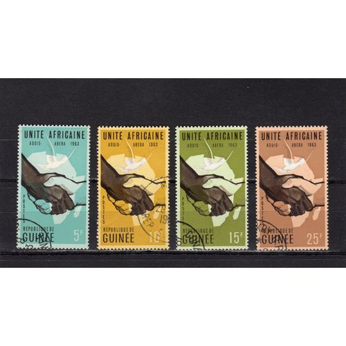 Timbres-Poste De La République De Guinée (Conférence De LUnité Africaine À Addis-Abeba)