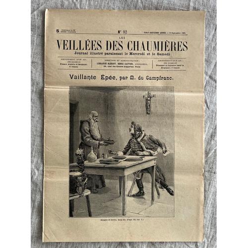 Les Veillées Des Chaumières. 16 Septembre 1899. No 92 . Journal, Illustré Paraissant Le Mercredi Et Le Samedi.