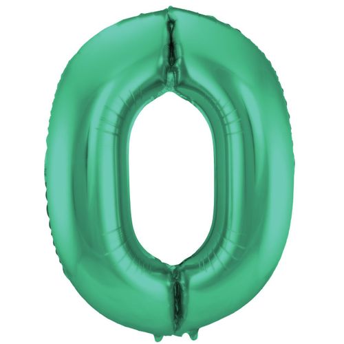 Ballon Alluminium Vert Métallique Chiffre 86 Cm
