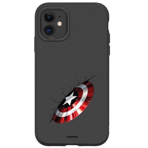 Coque Rhinoshield Solidsuit Noire Iphone 11 Marvel Captain America