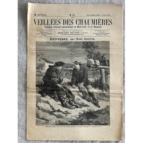 Les Veillées Des Chaumières . 25 Février 1899. No 34 . Journal, Illustré Paraissant Le Mercredi Et Le Samedi.