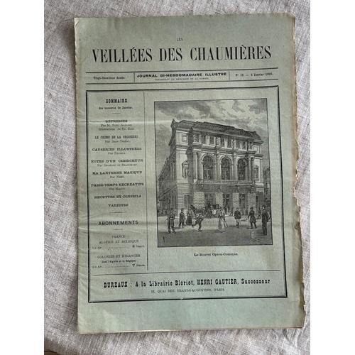 Les Veillées Des Chaumières . 4 Janvier 1899. No19 . Journal, Illustré Paraissant Le Mercredi Et Le Samedi.