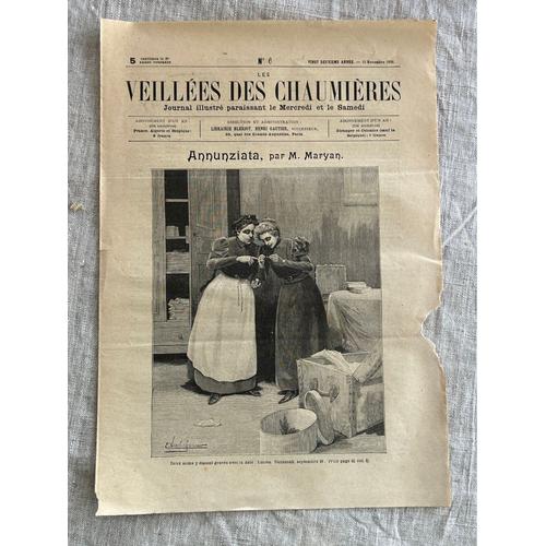 Les Veillées Des Chaumières. 19 Novembre 1898. No 6. Journal, Illustré Paraissant Le Mercredi Et Le Samedi.
