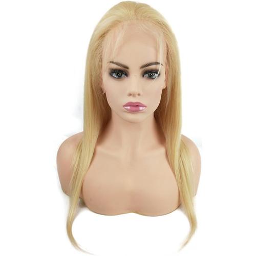 613# 613# Mila 100% Humain Cheveux Naturelle Perruque Blond 613# Full Lace Wig Bresilien Vierge Remy Hair Blonde Lisse Avec Baby Hair 