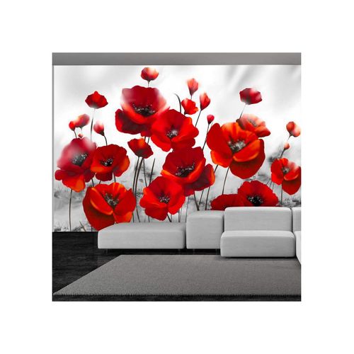 Papier peint COQUELICOTS DANS AU CLAIR DE LUNE 400 x 280 cm