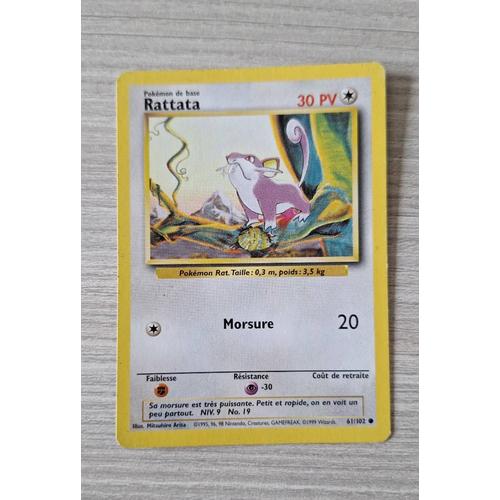 Carte Rattata 61/102 De 1995