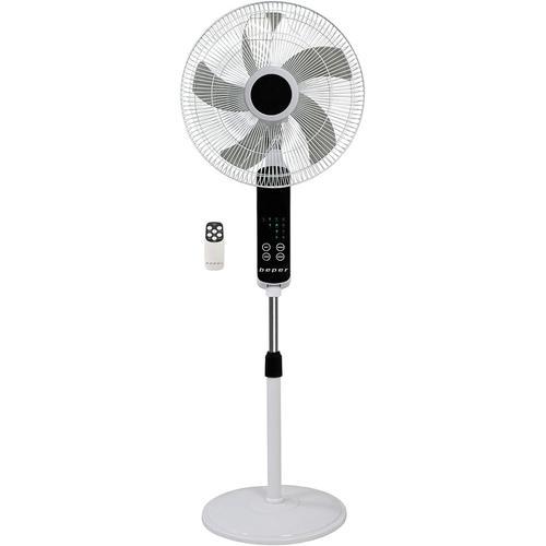 Blanc Blanc VE.112 Ventilateur sur Pied - Ventilateur Silencieux avec Télécommande, Minuterie et Ecran Tactile
