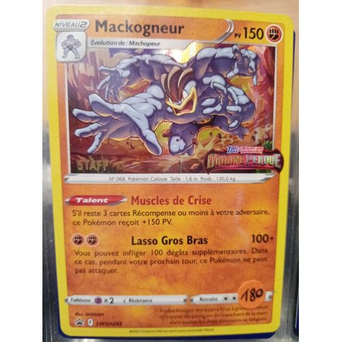 Carte Pokémon Staff Mackogneur Holo Origine Perdue