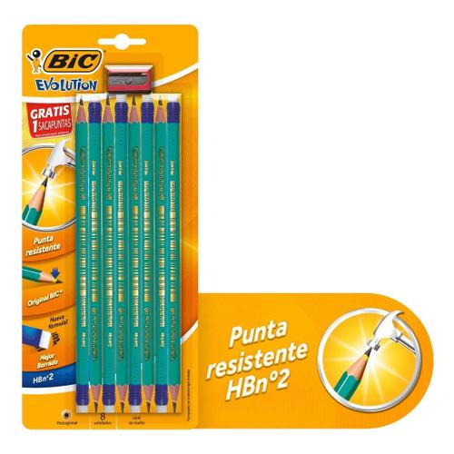 Crayon noir HB/2 BIC évolution avec embout gomme
