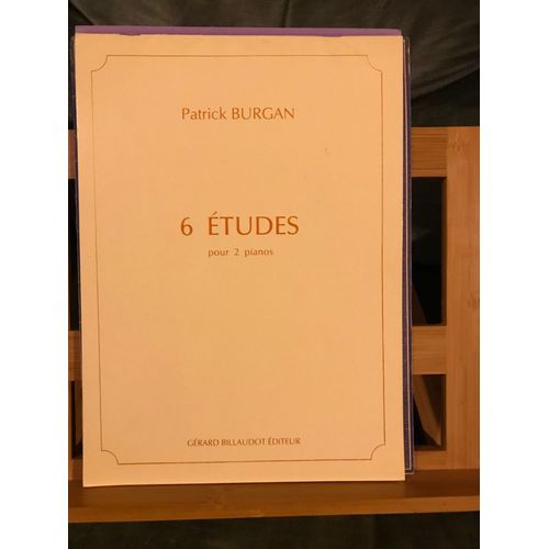 Patrick Burgan 6 Études Pour Deux Pianos Partition Éditions Billaudot