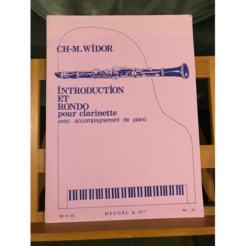 Charles-Marie Widor Introduction Et Rondo Partition Clarinette Piano Éd. Heugel