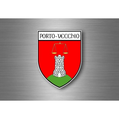 Autocollant Sticker Voiture Blason Ville Departement Adhesif Porto Vecchio Corse