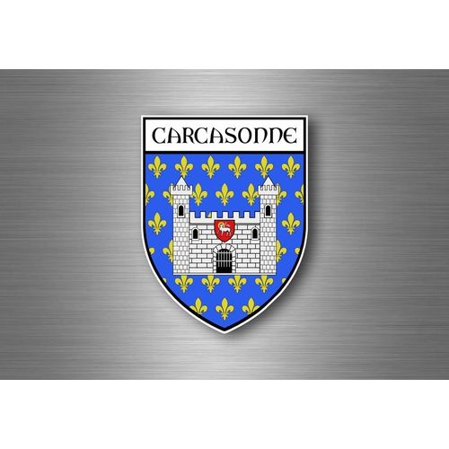 Autocollant Sticker Voiture Moto Blason Ville Departement Adhesif Carcassonne