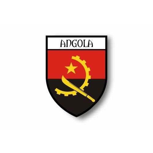 Autocollant Sticker Voiture Moto Blason Ville Drapeau Angola Angolais