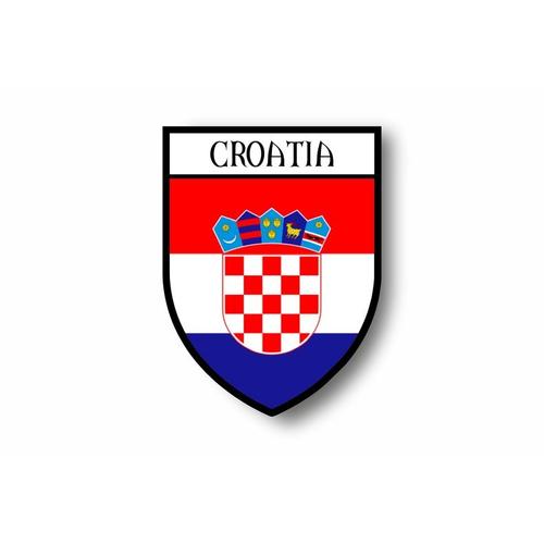 Autocollant Sticker Voiture Moto Blason Ville Drapeau Croatie Croate