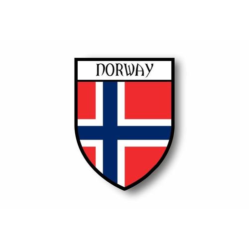 Autocollant Sticker Voiture Moto Blason Ville Drapeau Norvege Norvegien