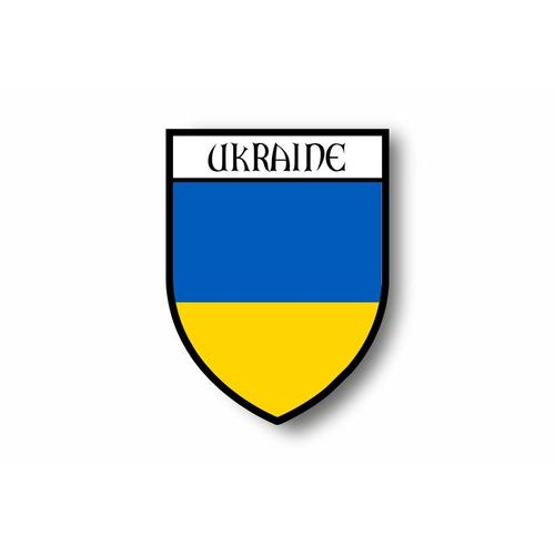 Autocollant Sticker Voiture Moto Blason Ville Drapeau Ukraine Ukrainien