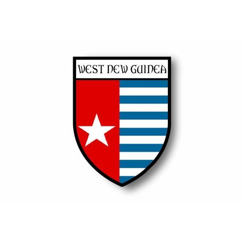 Autocollant Sticker Voiture Moto Blason Drapeau Papouasie Occidentale Barat