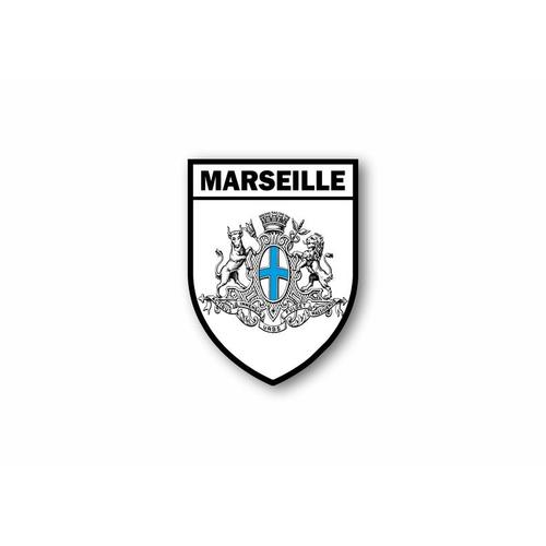 Autocollant Sticker Voiture Moto Adhésif Souvenir Blason Vinyl Marseille R2