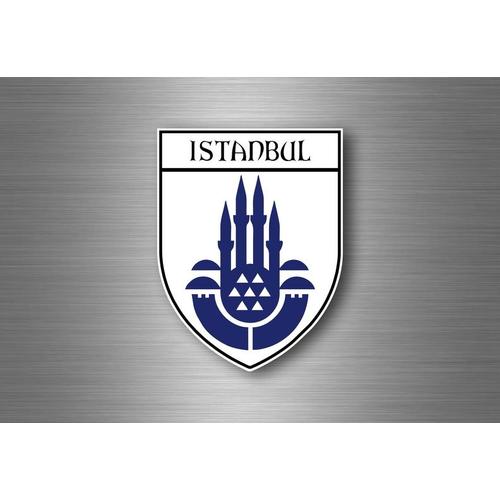 Autocollant Sticker Voiture Moto Blason Ville Drapeau Ecusson Turquie Istanbul