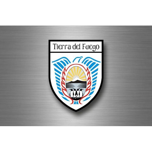 Autocollant Sticker Adhesif Blason Ville Souvenir Tierra Del Fuego Argentine
