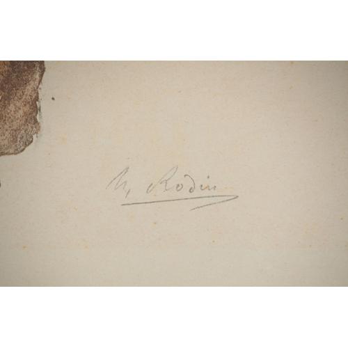 Auguste Rodin : Nu Assoupi, Lithographie Et Pochoir Signée