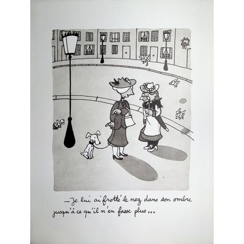 Jean Effel : Le Petit Chienchien, Lithographie Humoristique Signée