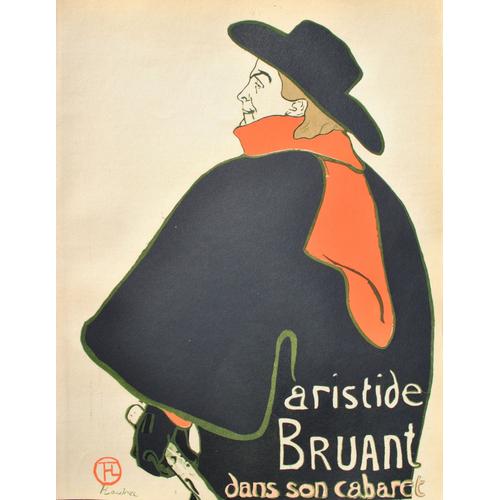 Henri De Toulouse Lautrec : Aristide Bruant Dans Son Cabaret, Gravure Signée