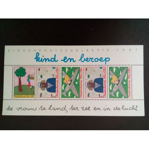 Timbre Pays-Bas / Holland Yt Bf 30 Timbres Enfants 1987 ( 7712 )