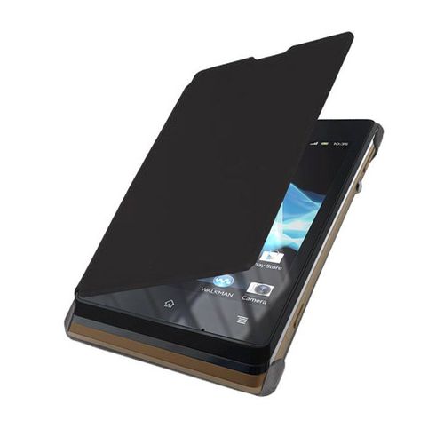 Etui À Rabat Latéral Noir Pour Xperia E1 Sony