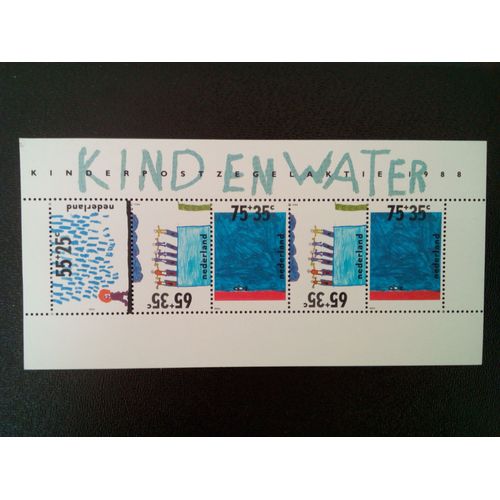 Timbre Pays-Bas / Holland Yt Bf 32 L'enfant Et L'eau 1988 ( 7712 )