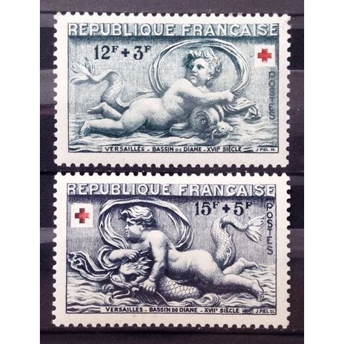 Série Croix Rouge 1952 (Bassin De Diane) - Superbes N° 937-938 Neufs* - Cote 8,00 - France Année 1952 - N23543
