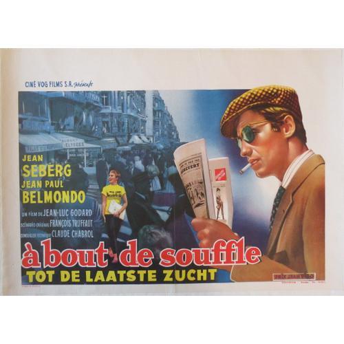 A Bout De Souffle Jean Luc Godard Film 1960 Affiche De Cinema Originale Belge De 1960 37x52 5 Cm Original Release Classic Nouvelle Vague Jean Paul Belmondo Jean Seberg Tres Rare Rakuten