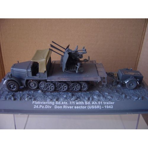 Flakvierling Sd.Ktz. 7/1 With Sd.Ah.51 Trailer-Altaya