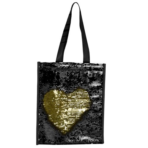 Lunch bag isolant avec paillettes Design - Noir