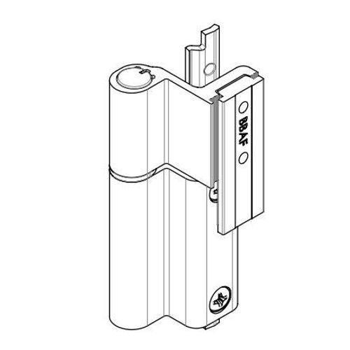 Paire de paumelle centrale Galicube FAPIM NJ aspect inox - 1409A_NJ