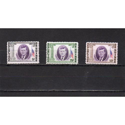 Timbres-Poste De La République De Guinée (Mort Du Président Kennedy)