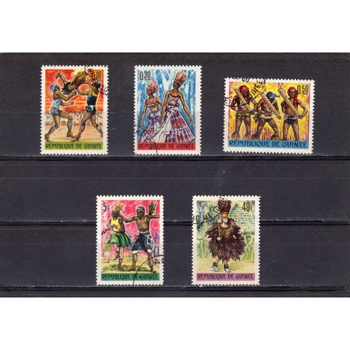 Timbres-Poste De La République De Guinée (Danses Traditionnelles)