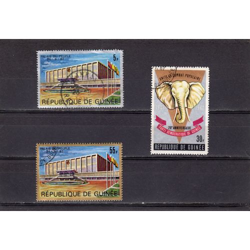 Timbres-Poste De La République De Guinée (20ème Anniversaire Du Parti Démocratique)