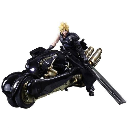 Final Fantasy Vii Advent Children Play Arts Kai Figurine Cloud Strife & Fenrir 28 Cm