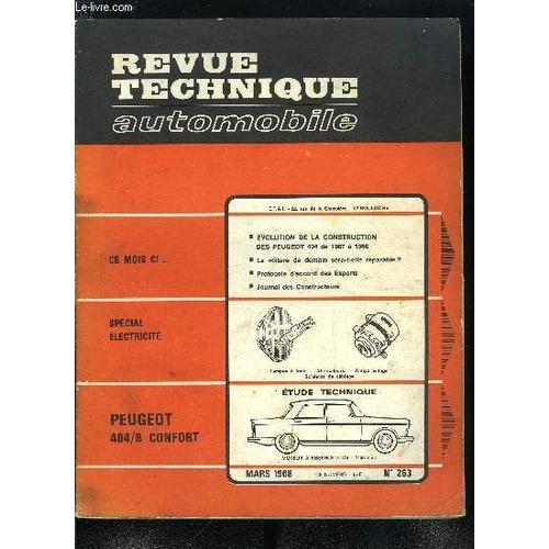 Revue Technique Automobile N° 263 - Peugeot 404/8 Confort, Fiche Descriptive, Caractéristiques Détaillées, Conseils Pratiques, Schéma Électrique, Prix Pilotes Des Principales Pièces Détachées Des(...)