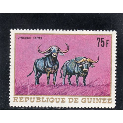 Timbre-Poste De La République De Guinée (Buffles)