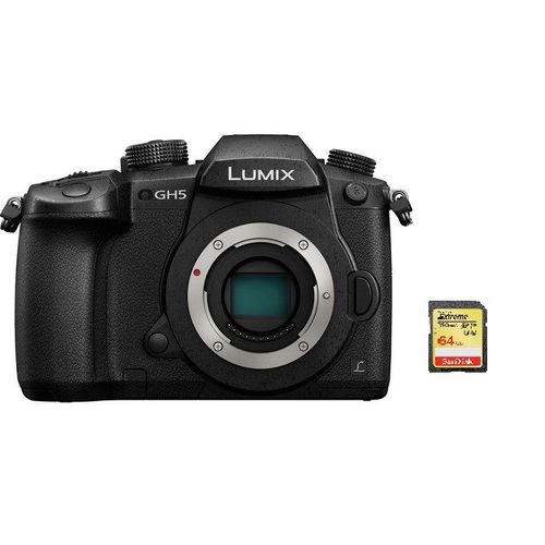 Panasonic Lumix DMC-GH5 hybride 10.2 mpix Boîtier nu Noir + 64GB SD card