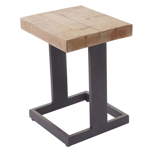Tabouret Hwc-A15, Repose-Pieds, Tabouret En Bois Massif De Sapin, Rustique 48x36x32cm
