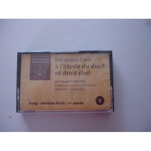 20 cassettes Introduction a l'étude du droit et droit civil