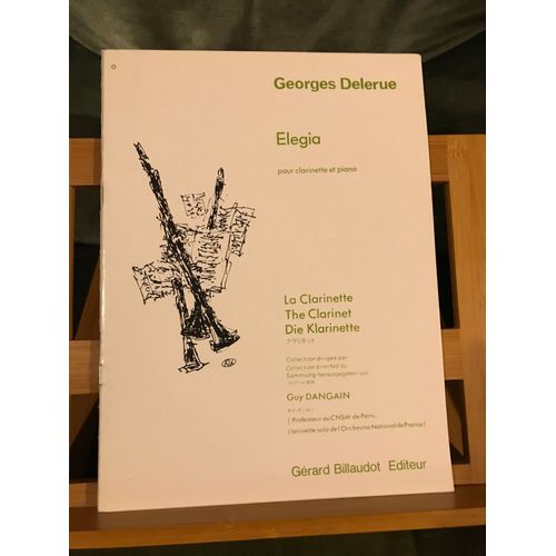 Georges Delerue Elegia Partition Clarinette Et Piano Éditions Billaudot