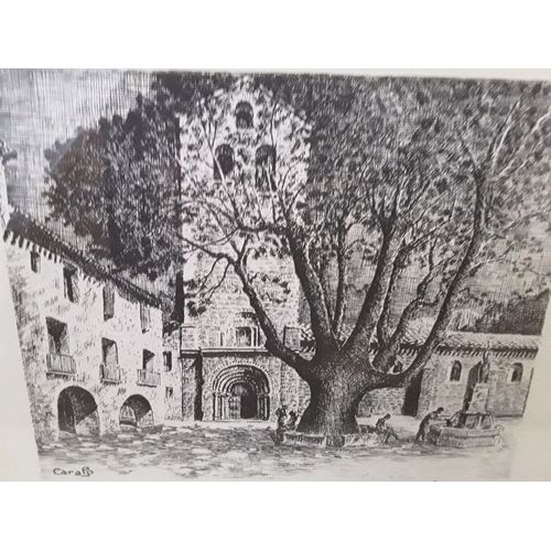 St Guilhem Le Désert (34), Cour De L'église Et Vieux Platane